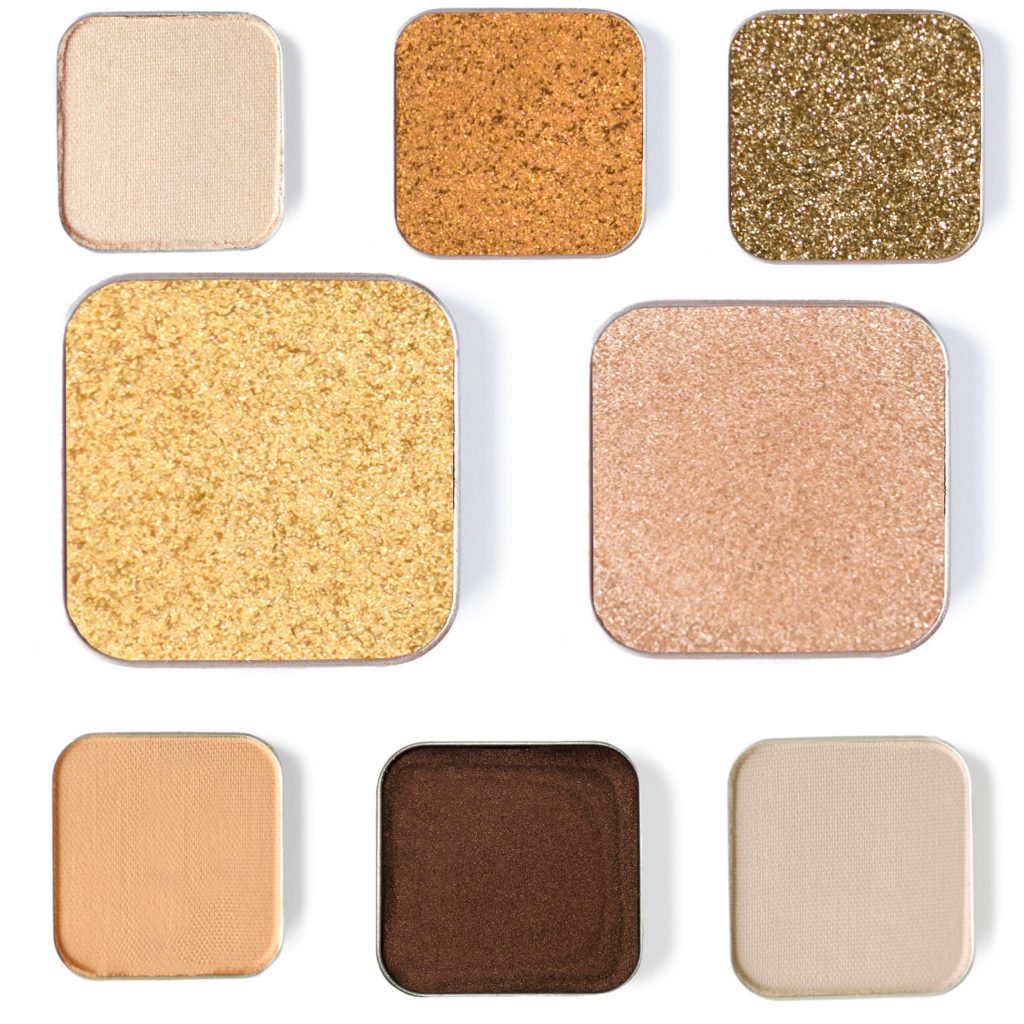 Summer Makeup Must-Haves by popular beauty blogger and top artist with Maskcara Beauty, Kelly Snider; image of Maskcara Beauty Eyeshadows from the Golden Coast Collection.