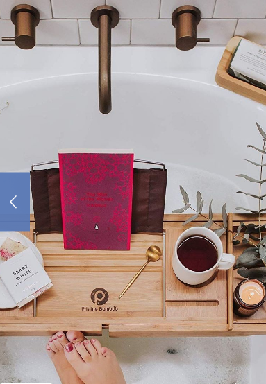 Valentine's Day Gift Ideas for Her by popular Utah life and style blogger, Kelly Snider: image of a bamboo bath tray. 