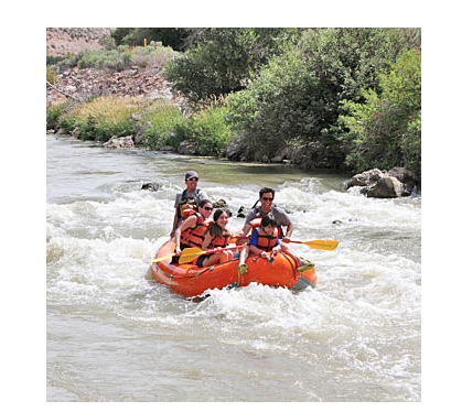 Popular Utah Blogger and Maskcara Beauty Artist Kelly Snider Valentines Day Gift Ideas for him; image of a water rafting experience from Cloud 9 Living. 