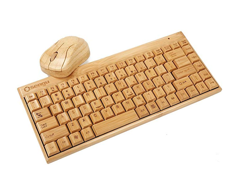 Popular Utah Blogger and Maskcara Beauty Artist Kelly Snider Valentines Day Gift Ideas for him; image of a bamboo wireless keyboard from amazon