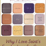 Why I love Seint's eyeshadows for Green eyes www.kellysnider.com