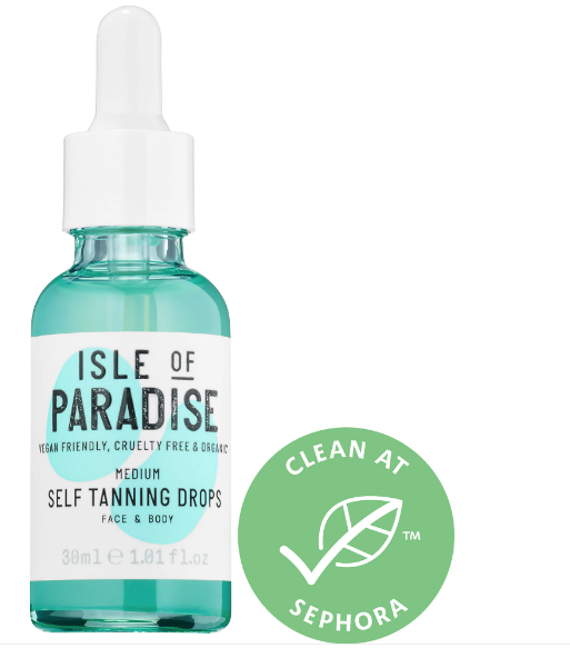6 Spring Skincare Essentials for Women in their 30s by popular Utah beauty blogger, Kelly Snider: image of Isle of Paradise Self Tanning Drops.  