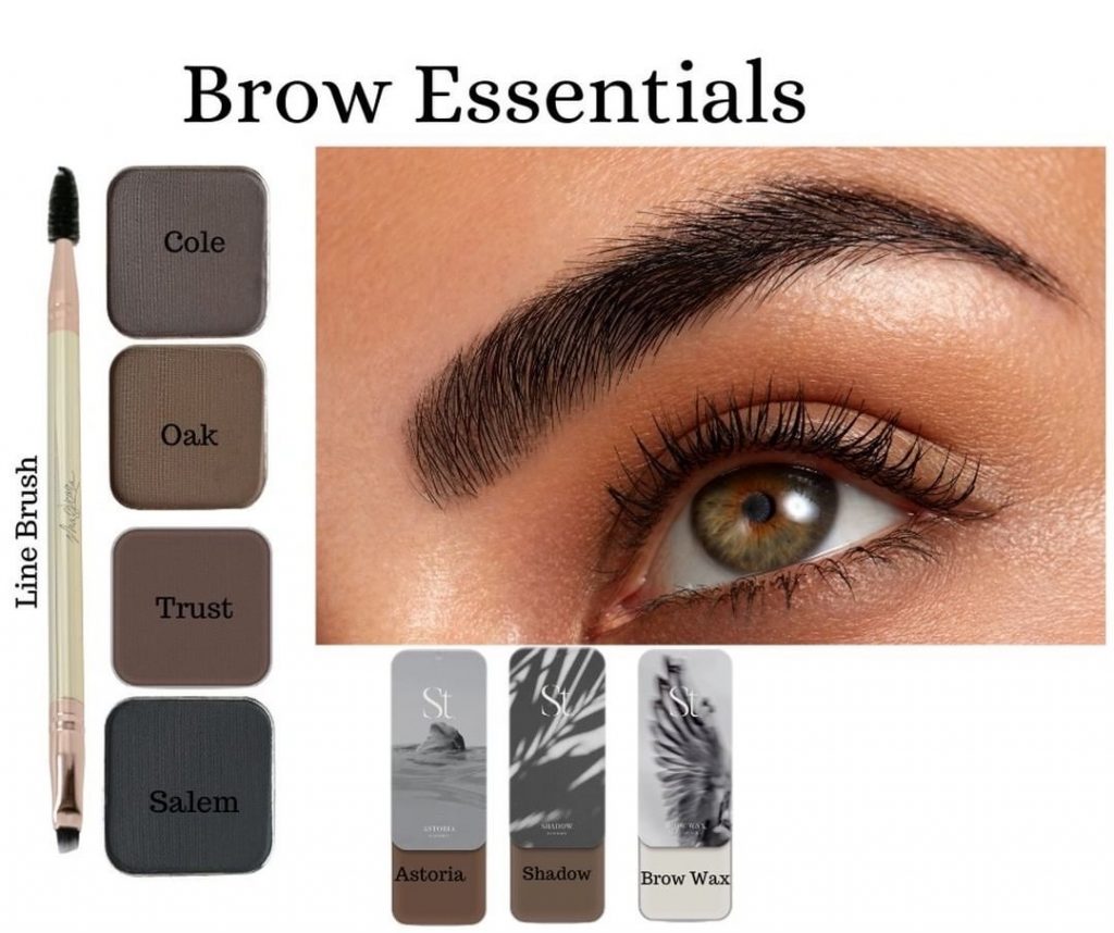 Use the Line Brush to fill in your brows and apply Seint Brow Wax for perfectly manicured eyebrows. www.kellysnider.com