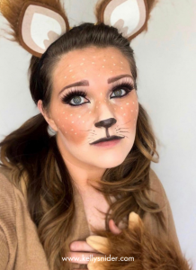 This fawn makeup look is perfect for Halloween! www.kellysnider.com
