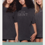 Picture of Women in Seint T-shirts with written text saying "Why You Should Sell Seint With Me" KellySnider.com